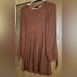 Kimchi Blue, brown long sleeve dress
